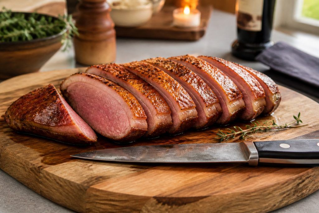 Magret de canard savoureux et juteux