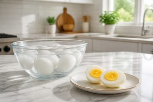 Cuisson œuf dur : 9-12 min pour un jaune parfait