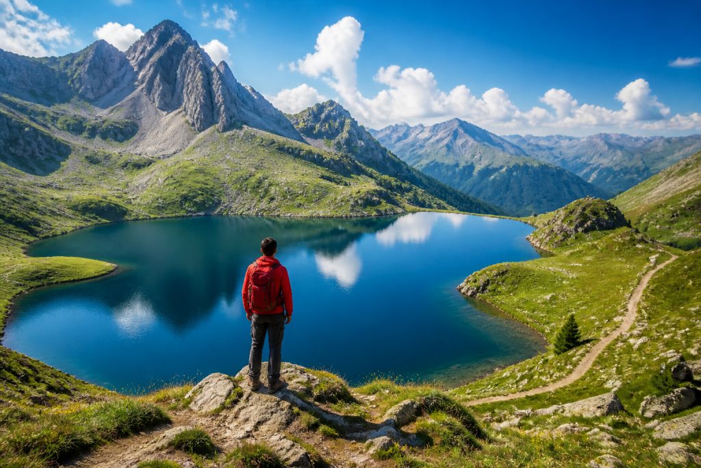 Lac de montagne dans les pyrenees