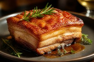 Poitrine de porc confite : recette facile et chair fondante
