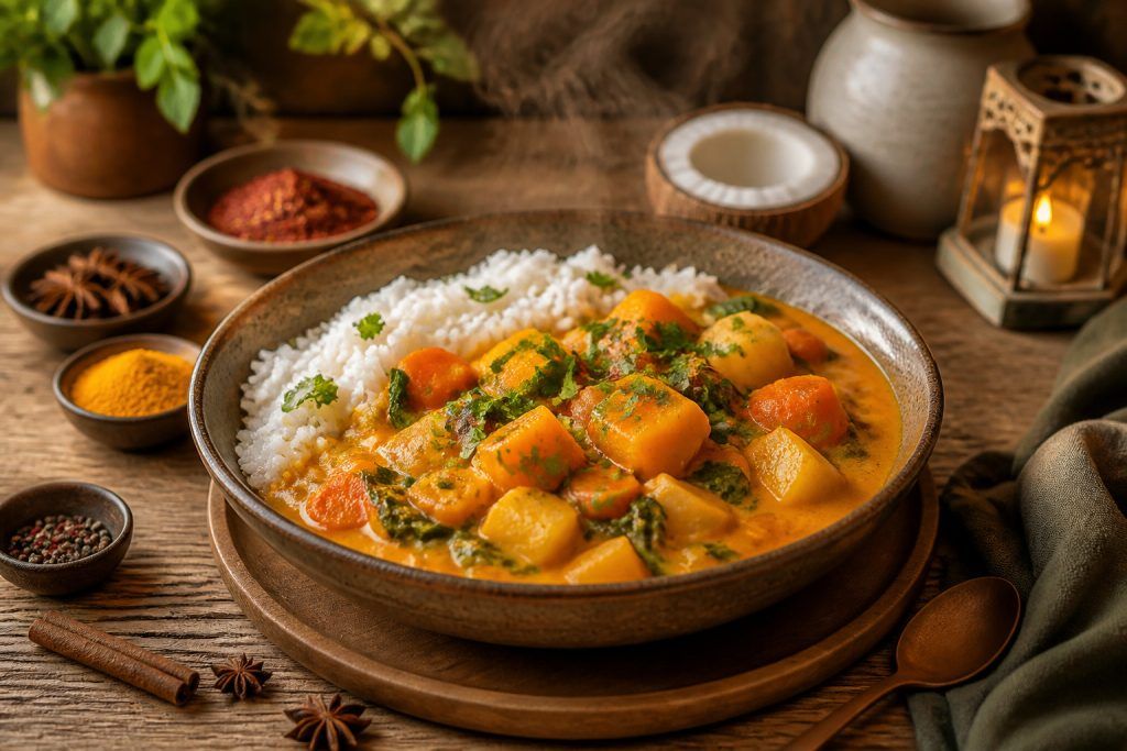 Curry dhiver reconfortant aux legumes