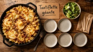Tartiflette géante pour événements : recettes, prix, capacité et cuisson sur place