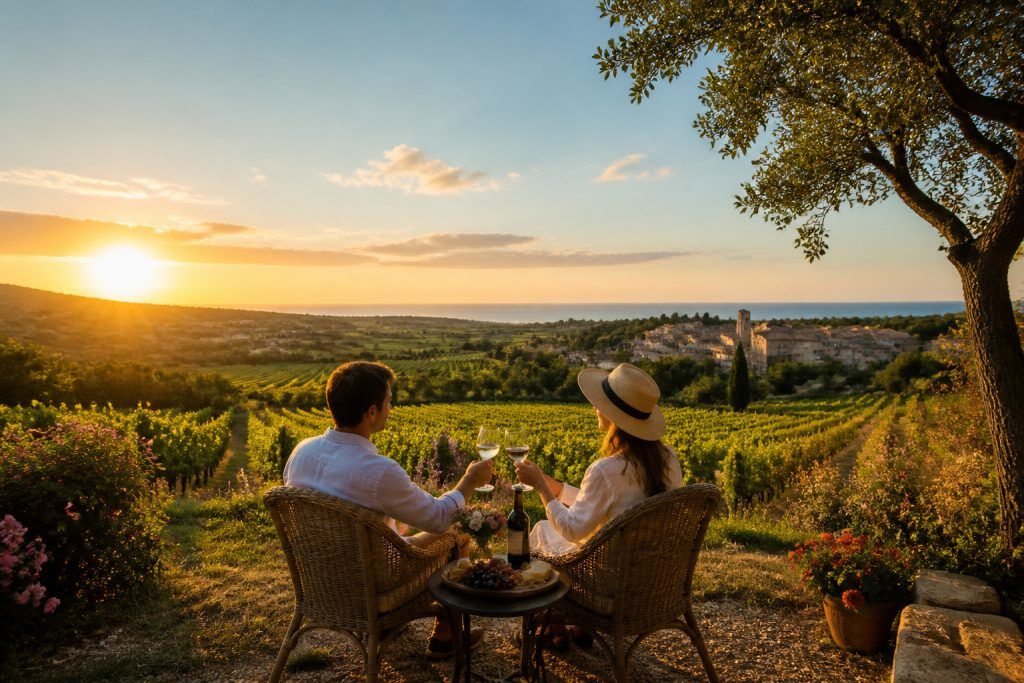 Douceur doree dans un vignoble du sud ouest