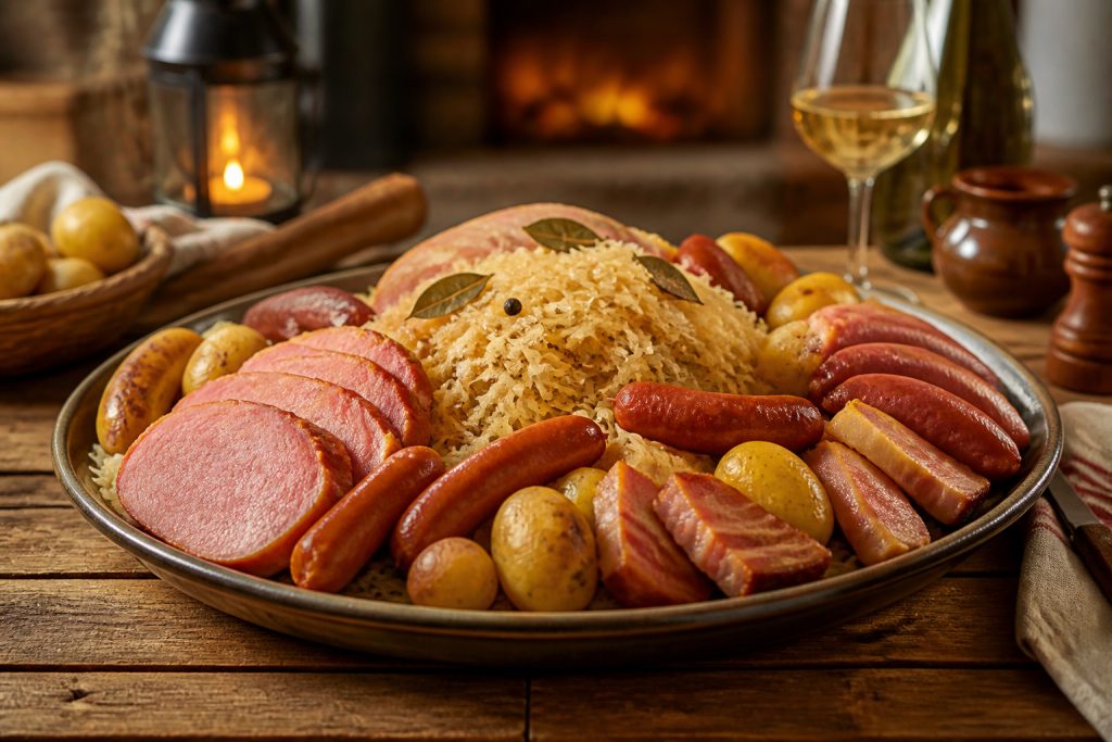 Choucroute alsacienne plat traditionnel