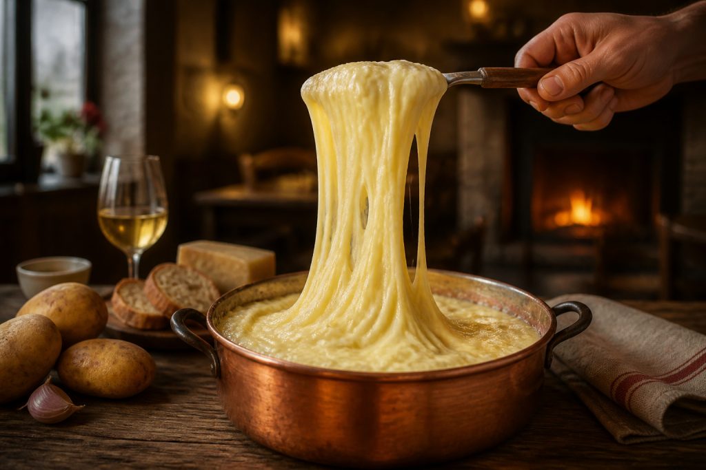 Aligot filant lelasticite du bonheur