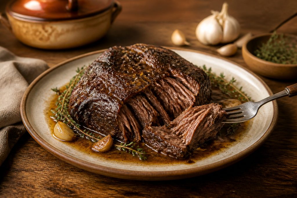 Paleron de boeuf confit tendre et savoureux