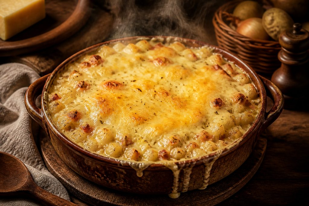 Croziflette gratinee fumante