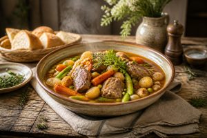 Recette navarin agneau : viande fondante et légumes