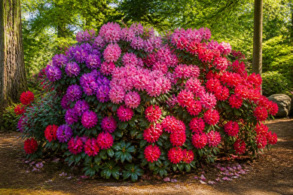 Rhododendron en pleine floraison